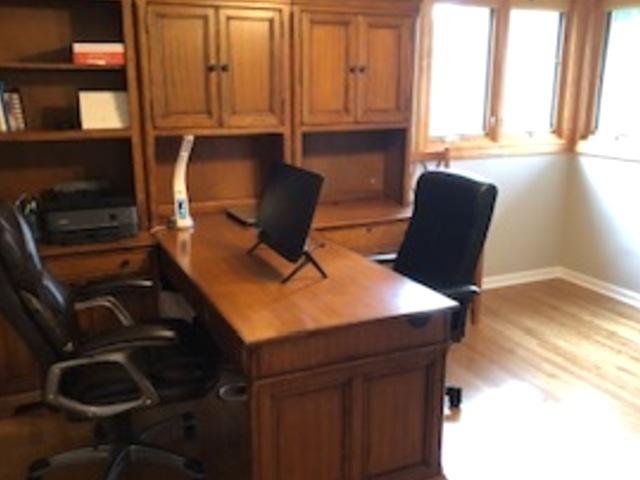 23105 N High Ridge Rd, Barrington, IL 60010 - office area featuring baseboards and light wood-style flooring