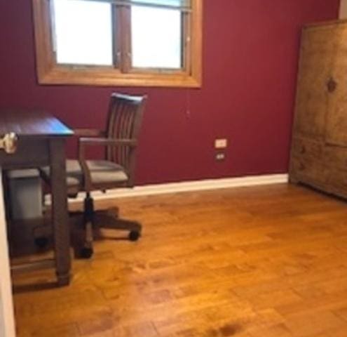23105 N High Ridge Rd, Barrington, IL 60010 - office area featuring baseboards and wood finished floors