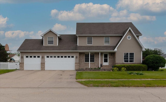 755 S Laura Ln, Diamond, IL 60416 - traditional-style home featuring driveway, an attached garage, brick siding, covered porch, and roof with shingles