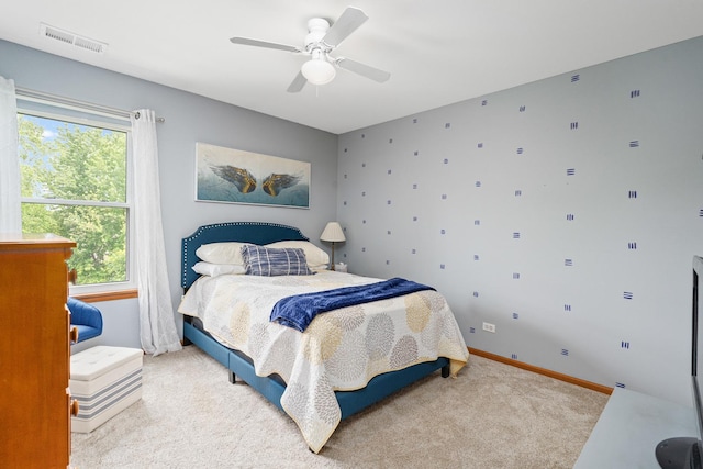 24210 Apple Creek Ln, Plainfield, IL 60586 - bedroom with carpet floors, ceiling fan, and baseboards