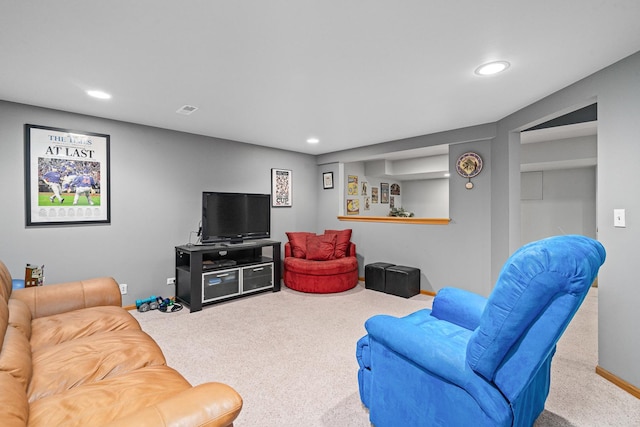 24210 Apple Creek Ln, Plainfield, IL 60586 - living room with carpet floors, recessed lighting, and baseboards