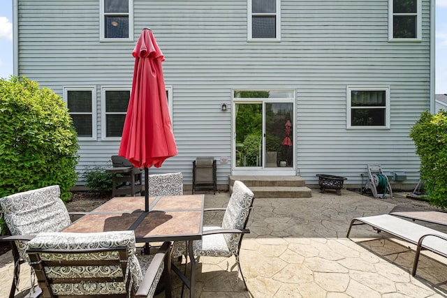 24210 Apple Creek Ln, Plainfield, IL 60586 - view of patio / terrace featuring entry steps and outdoor dining space