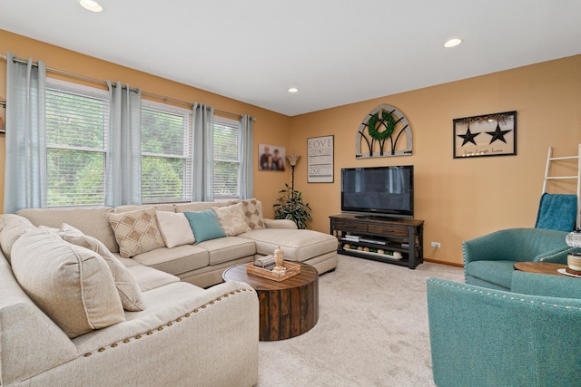 24210 Apple Creek Ln, Plainfield, IL 60586 - living room with carpet flooring, recessed lighting, and baseboards