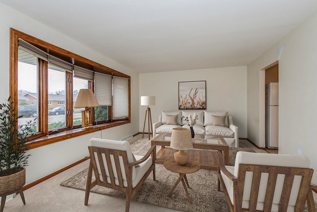 10756 Mason Ave, Chicago Ridge, IL 60415 - carpeted living area featuring baseboards