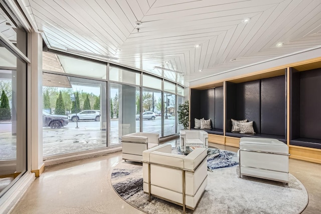 50 E 16th St Unit 1111, Chicago, IL 60616 - community lobby featuring wooden ceiling and expansive windows