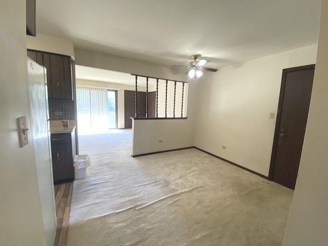 14643 Lamon Ave Unit 2A, Midlothian, IL 60445 - empty room with light colored carpet, ceiling fan, and baseboards