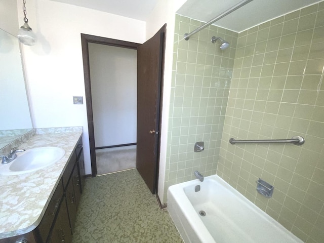 14643 Lamon Ave Unit 2A, Midlothian, IL 60445 - bathroom with washtub / shower combination and vanity