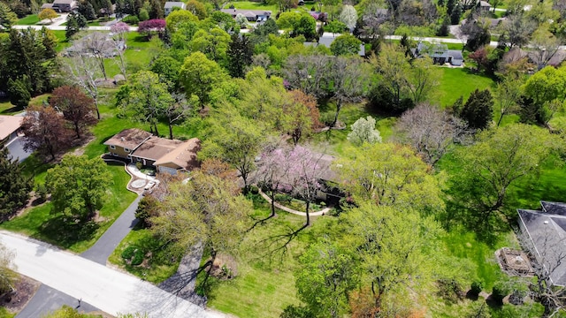 aerial perspective of suburban area