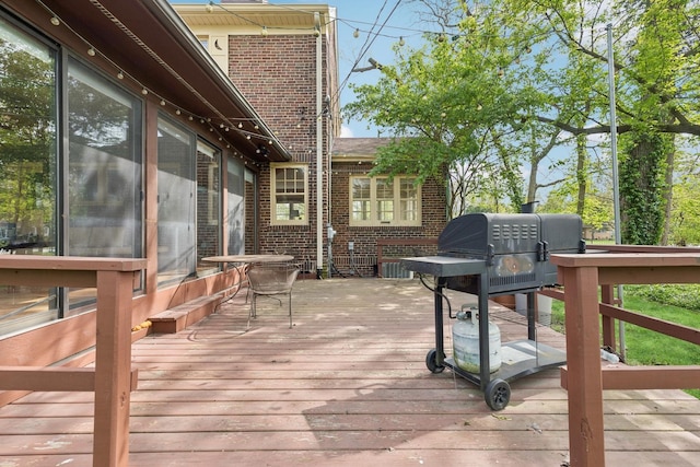 2141 Evans Rd, Flossmoor, IL 60422 - deck featuring a grill
