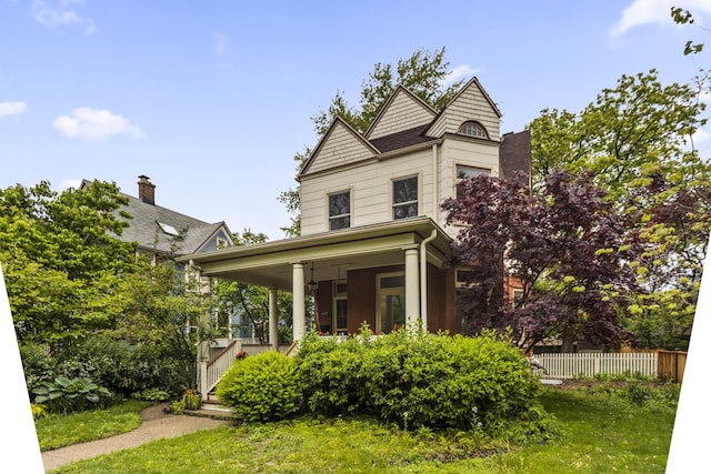 827 Madison St, Evanston, IL 60202 - view of front facade with a porch