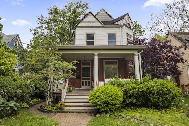 827 Madison St, Evanston, IL 60202 - view of front of home featuring covered porch