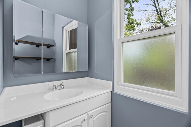 827 Madison St, Evanston, IL 60202 - bathroom with vanity and plenty of natural light