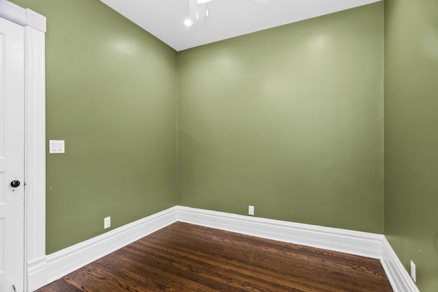 827 Madison St, Evanston, IL 60202 - empty room with baseboards, ceiling fan, and wood finished floors