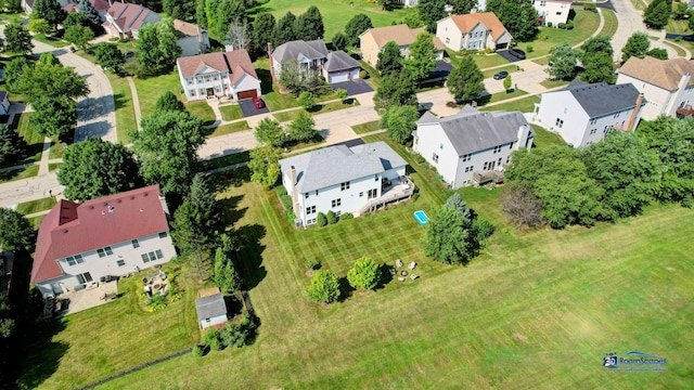 aerial view of residential area