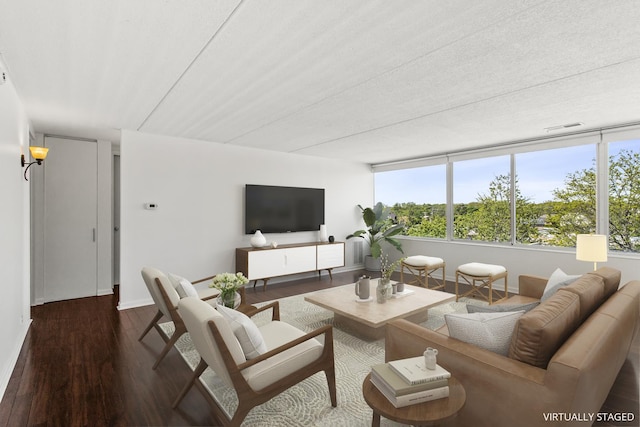 2020 St Johns Ave Unit 507, Highland Park, IL 60035 - living room with wood finished floors and baseboards