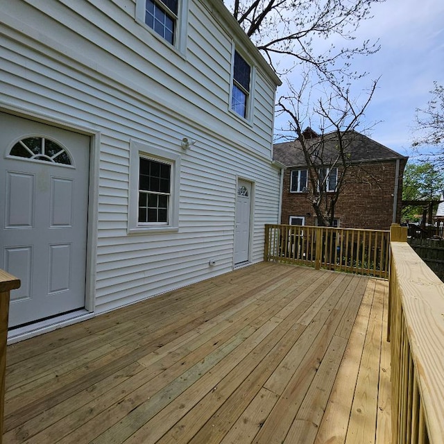 view of wooden deck