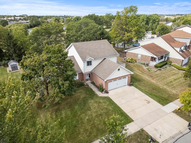 view from above of property