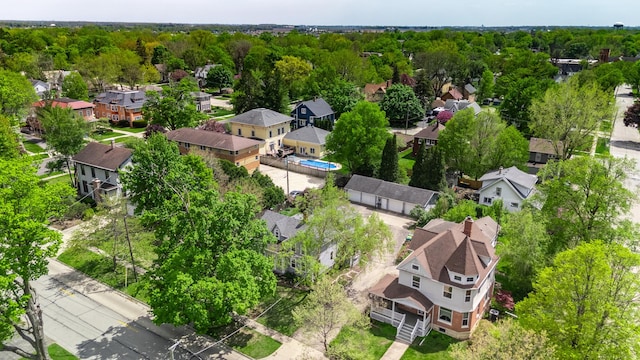 aerial perspective of suburban area