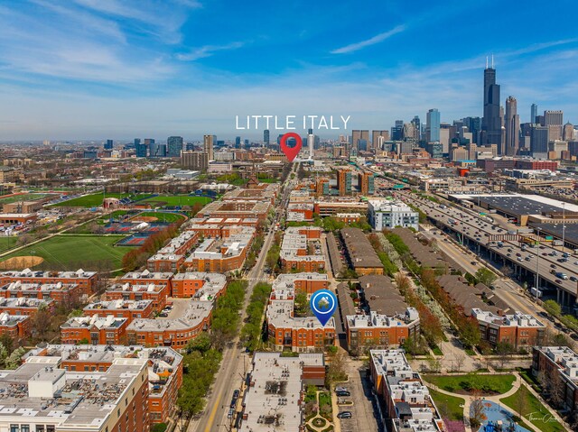 758 W 15th St Unit 3A, Chicago, IL 60607 - aerial view with a view of city
