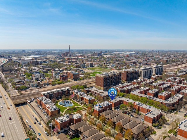758 W 15th St Unit 3A, Chicago, IL 60607 - birds eye view of property with a city view