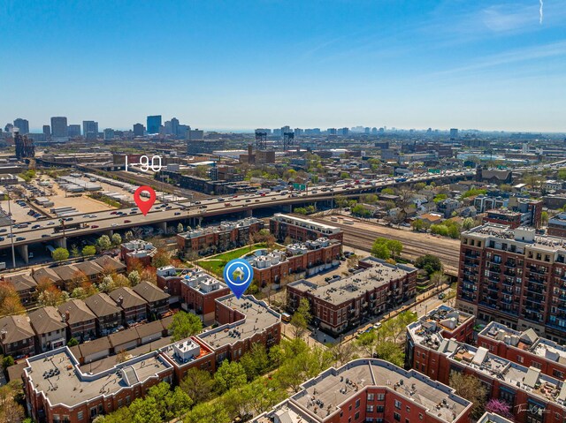 758 W 15th St Unit 3A, Chicago, IL 60607 - aerial view of a view of skyline