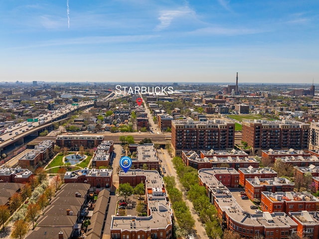 758 W 15th St Unit 3A, Chicago, IL 60607 - birds eye view of property featuring a city view