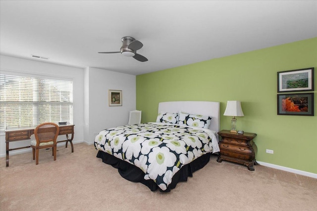 1147 Morgan St, Northbrook, IL 60062 - bedroom with light colored carpet, baseboards, and ceiling fan