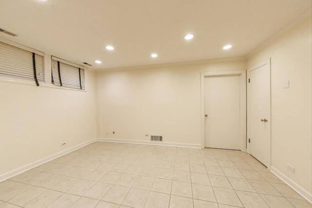 215 W Concord Ln, Chicago, IL 60614 - finished below grade area with recessed lighting, baseboards, and light tile patterned floors