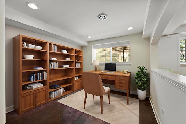 1254 Townes Cir, Aurora, IL 60502 - office featuring plenty of natural light and recessed lighting