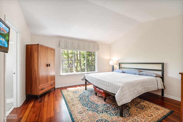 1254 Townes Cir, Aurora, IL 60502 - bedroom featuring vaulted ceiling and dark wood-type flooring