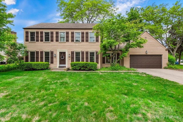 50 Southgate Crse, Saint Charles, IL 60174 - colonial-style house with driveway, a front yard, and an attached garage