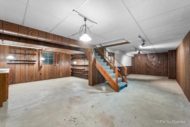 50 Southgate Crse, Saint Charles, IL 60174 - finished below grade area with wooden walls and stairs
