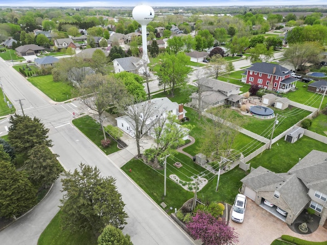 aerial perspective of suburban area