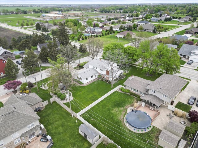aerial view of residential area