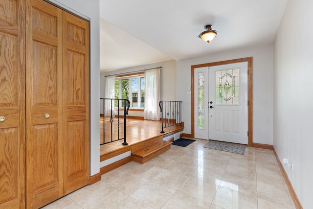15325 Walnut Rd, Oak Forest, IL 60452 - foyer with baseboards and light tile patterned floors