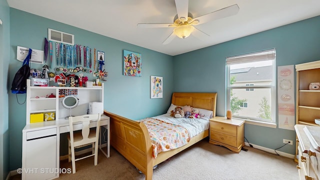 3756 Innesbrook Ct, Algonquin, IL 60102 - carpeted bedroom featuring baseboards and a ceiling fan