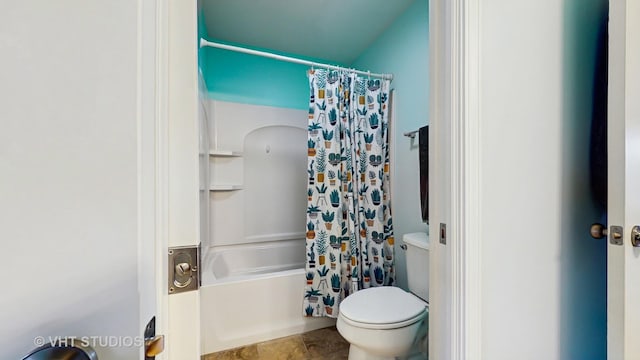 3756 Innesbrook Ct, Algonquin, IL 60102 - bathroom with toilet, shower / bath combination with curtain, and tile patterned flooring