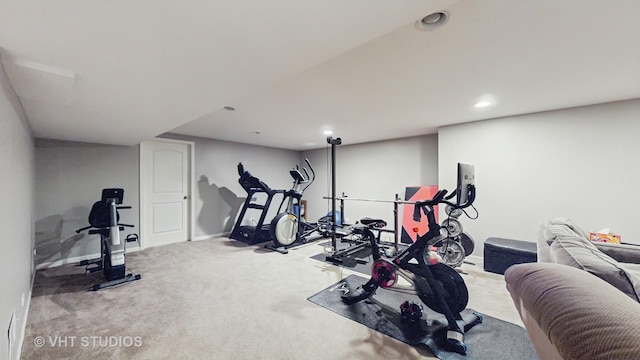 3756 Innesbrook Ct, Algonquin, IL 60102 - workout area with carpet floors, recessed lighting, and baseboards