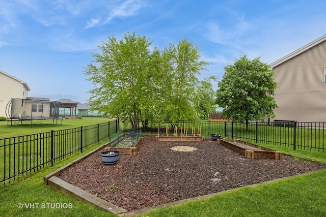 3756 Innesbrook Ct, Algonquin, IL 60102 - view of yard featuring a garden and a trampoline