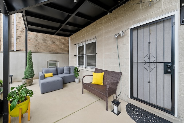view of patio with outdoor lounge area