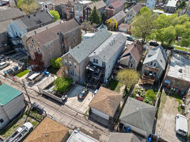 aerial perspective of suburban area