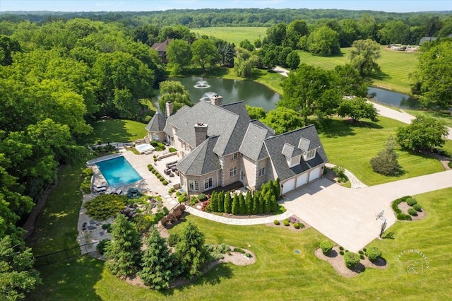 4N749 Old Farm Rd, Saint Charles, IL 60175 - view of subject property featuring a large body of water and a pool area