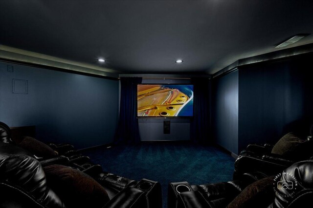4N749 Old Farm Rd, Saint Charles, IL 60175 - cinema room featuring carpet floors and recessed lighting