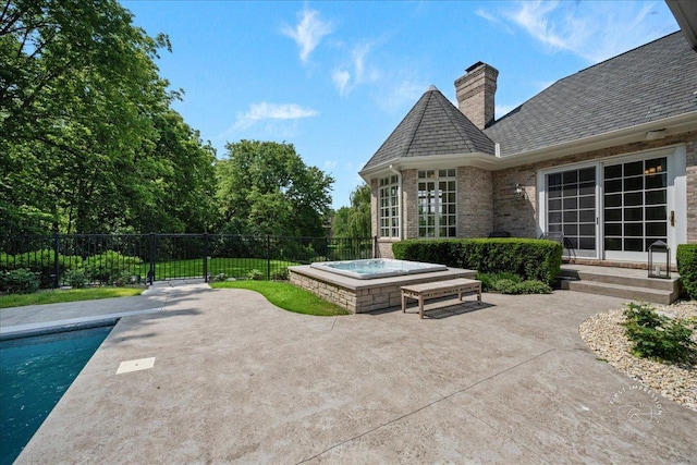 4N749 Old Farm Rd, Saint Charles, IL 60175 - view of patio featuring an outdoor hot tub and entry steps