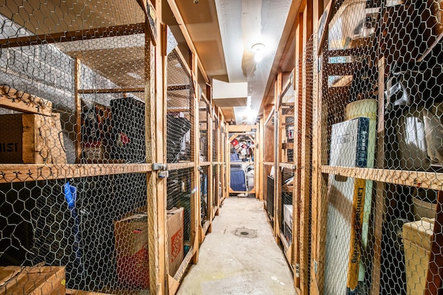 view of storage area