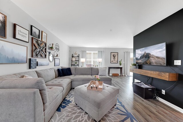 living room featuring wood finished floors