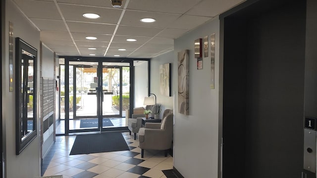 835 Pearson St Unit 305, Des Plaines, IL 60016 - building lobby with recessed lighting and a drop ceiling