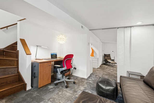 921 W Gunnison St Unit 1W, Chicago, IL 60640 - office area with carpet flooring and baseboards