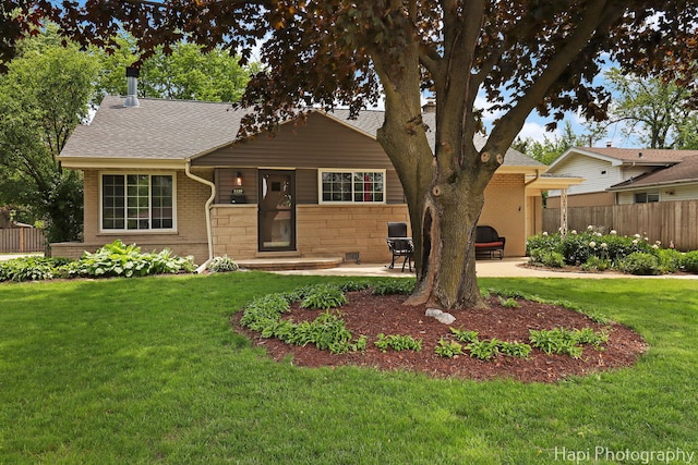 1129 Longmeadow Dr, Glenview, IL 60025 - ranch-style house featuring roof with shingles and a patio