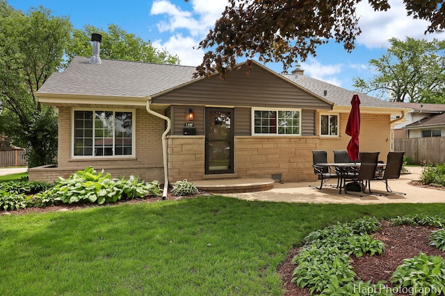 1129 Longmeadow Dr, Glenview, IL 60025 - rear view of property with a patio area and roof with shingles